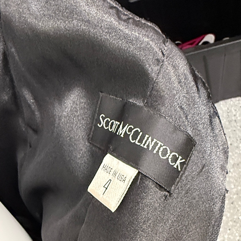 Scott McClintock Charcoal Satin Gown